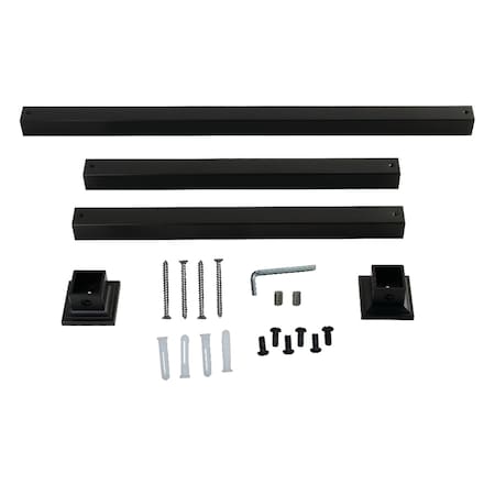 Kingston Brass VPB3328SQ0H Console Sink Legs Wall Support, Matte Black VPB3328SQ0H